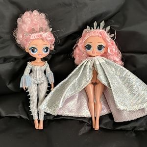 2 LOL OMG Winter Disco Crystal star dolls